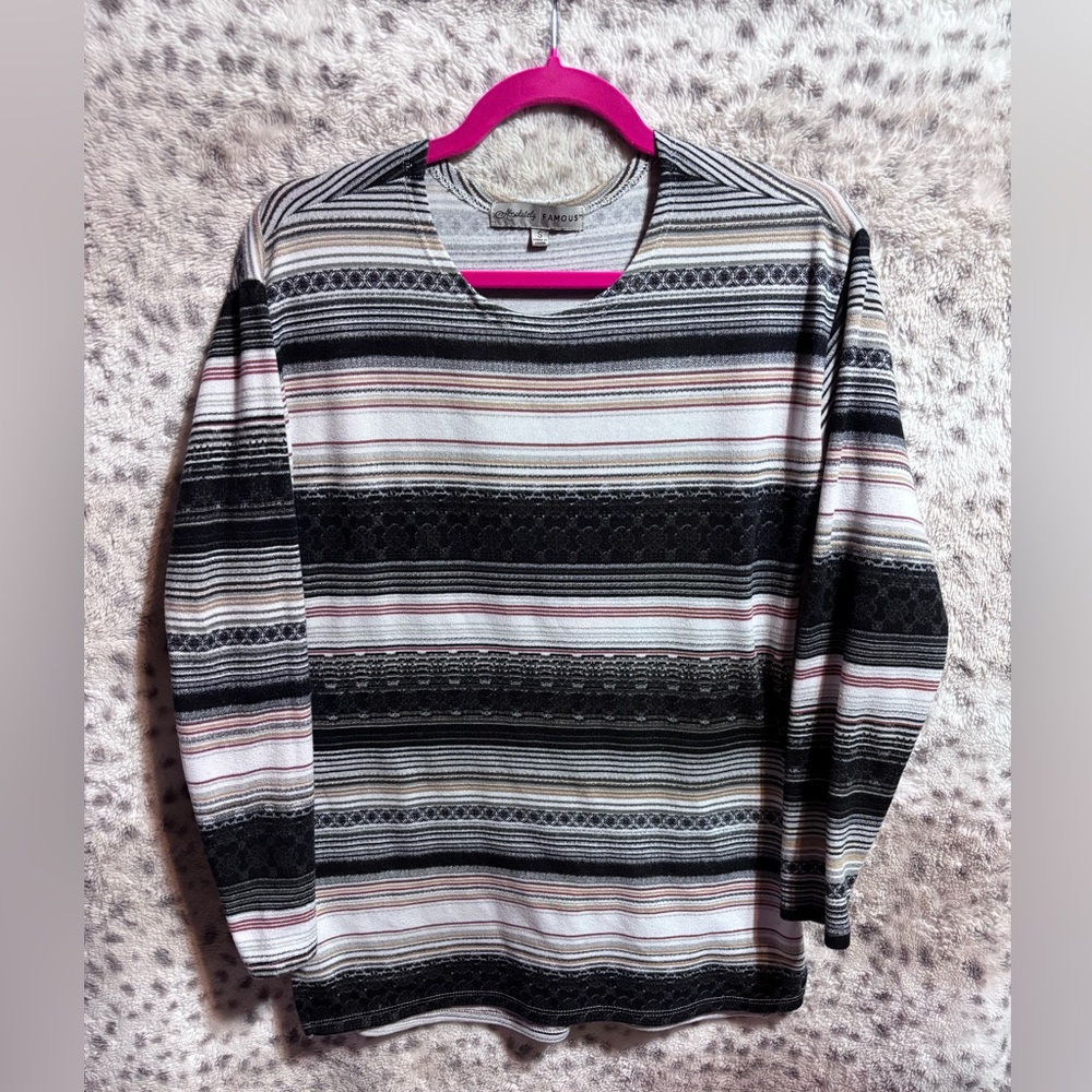 WOMENS ABSOLUTELY FAMOUS STRIPED TOP